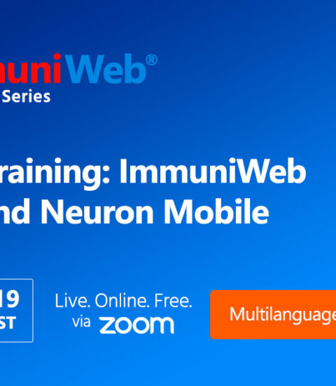 Evénement externe en ligne – « Product Training: ImmuniWeb Neuron and Neuron Mobile », 19 septembre 2024